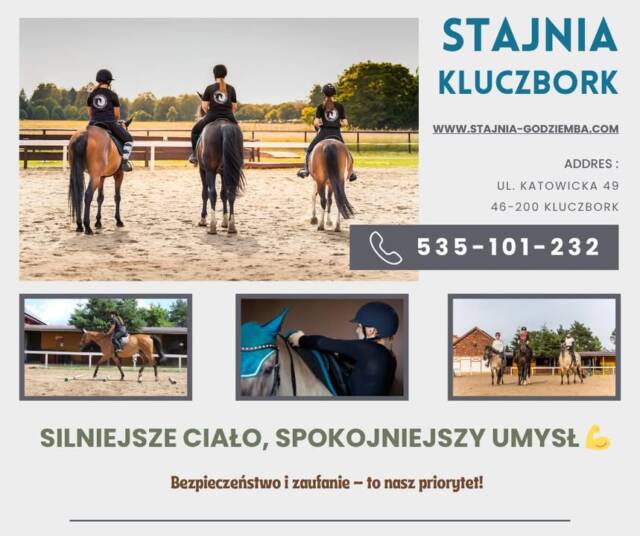 Koń nie ocenia – po prostu czuje.
W relacji z nim odkrywasz empatię, spokój i odpowiedzialność. Dla wielu dorosłych to najlepsza forma terapii ruchowej i emocjonalnej. Jazda konna potrafi naprawdę odmienić życie.

Zrób pierwszy krok w stronę tej wyjątkowej relacji.
📞 535-101-232
🌐 www.stajnia-godziemba.com