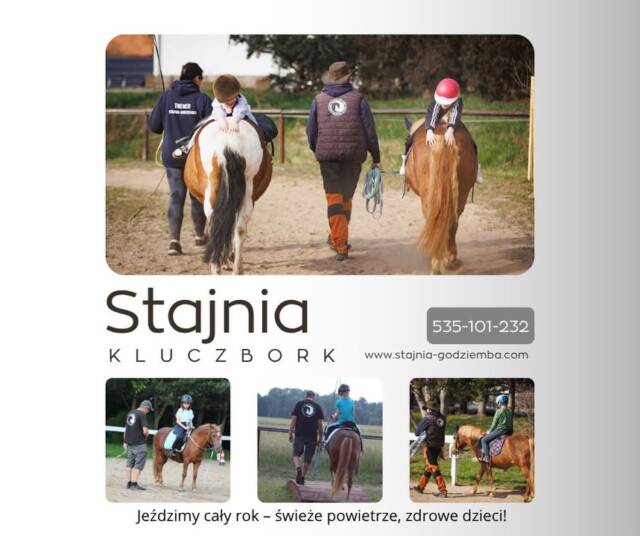 Jazda konna to nie tylko sport — to sposób na odnalezienie równowagi między ciałem a umysłem. Każdy ruch konia angażuje Twoje mięśnie, poprawia postawę, a jednocześnie wycisza i uczy uważności.
Pozwól sobie na chwilę spokoju w rytmie końskich kroków. 
📞 535-101-232
🌐 www.stajnia-godziemba.com