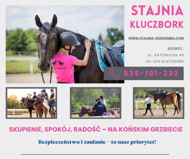 Nie musisz chodzić na siłownię, żeby wzmocnić mięśnie. Jazda konna aktywuje całe ciało — od mięśni brzucha po ramiona i nogi. To świetny sposób na poprawę kondycji, gibkości i koordynacji.
Zamiast bieżni – wybierz naturę i koński grzbiet! 
📞 535-101-232
🌐 www.stajnia-godziemba.com