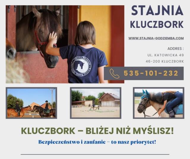 Kontakt z koniem działa jak najlepsza terapia. Obniża poziom stresu, poprawia nastrój, uczy cierpliwości i empatii. Już kilka minut w siodle pozwala zapomnieć o codziennych napięciach.
Zadbaj o swoje emocje – w towarzystwie koni łatwiej oddychać. 💛
📞 535-101-232
🌐 www.stajnia-godziemba.com